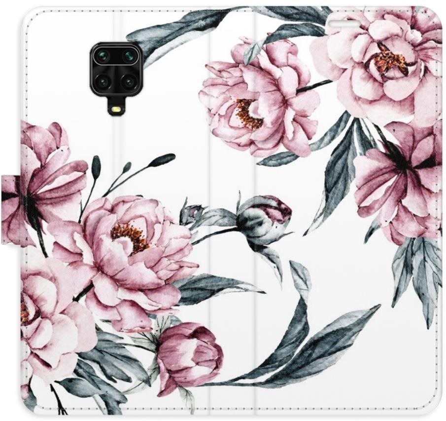 iSaprio flip puzdro Pink Flowers pre Xiaomi Redmi Note 9 Pro/Note 9S