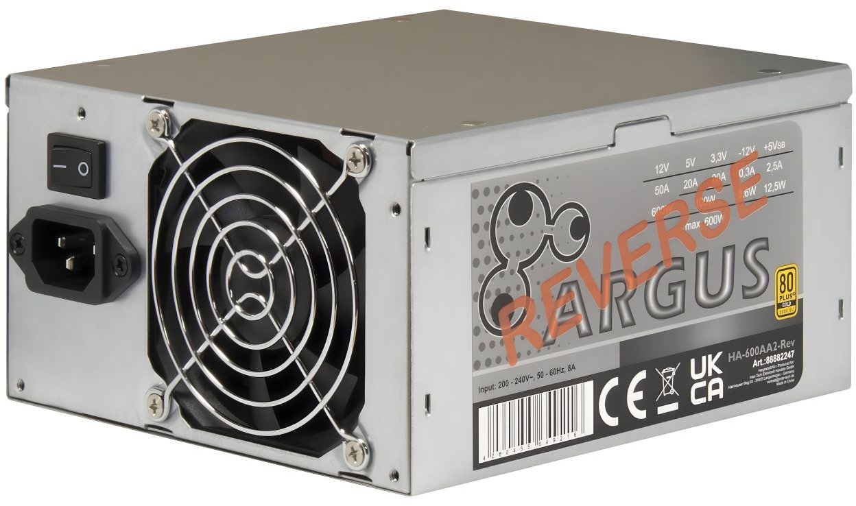 Inter-Tech IPC HA-600AA2-Rev 600 W (protibežný ventilátor)