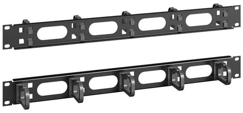 Conteg DP-VP-P1 – 19" vyväzovací panel 1U oká 40 × 50 mm