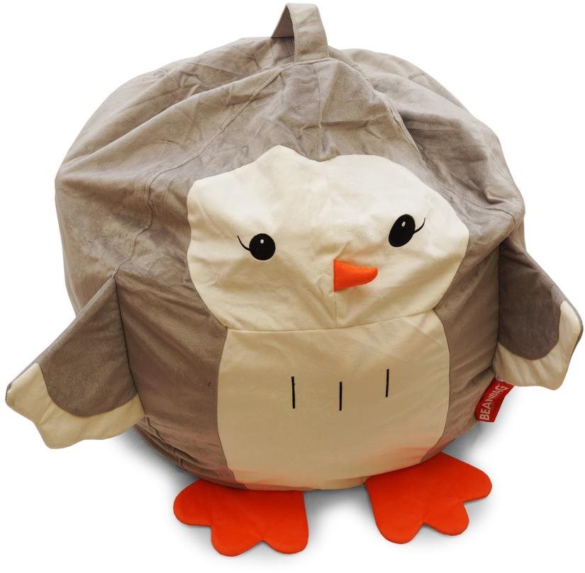 BeanBag Skladovací vak tučniak Tuky, biela/sivá