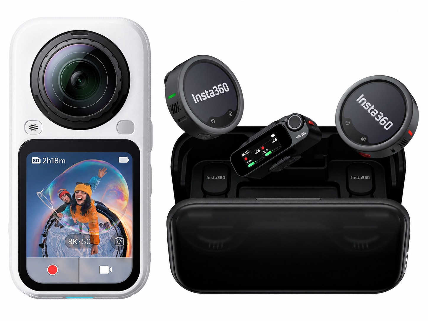 Insta360 X6 Standard Midnight White + Mic Pro (2 TX + 1 RX)