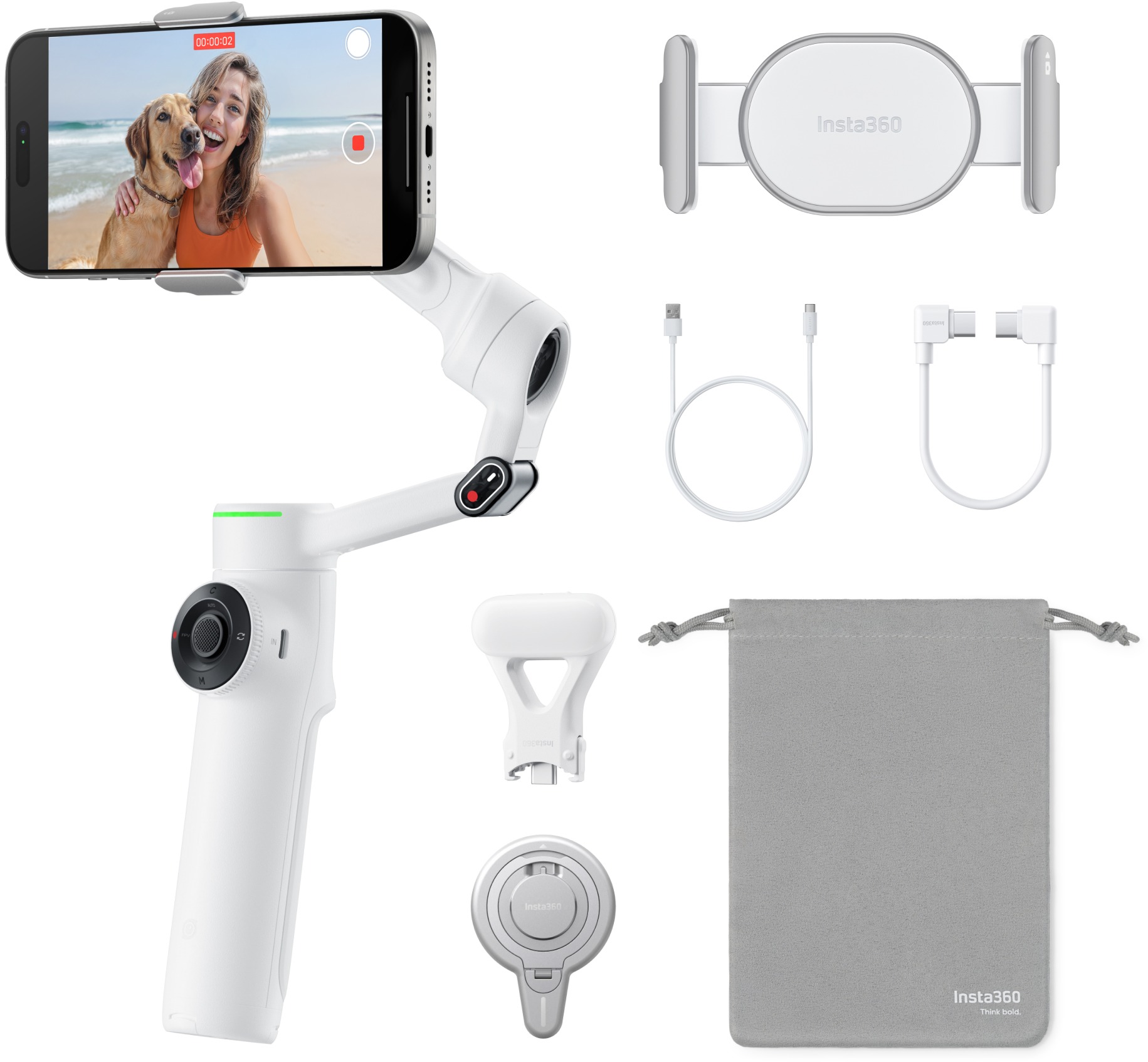 Insta360 Flow 2 Pro Creator Bundle/Summit White
