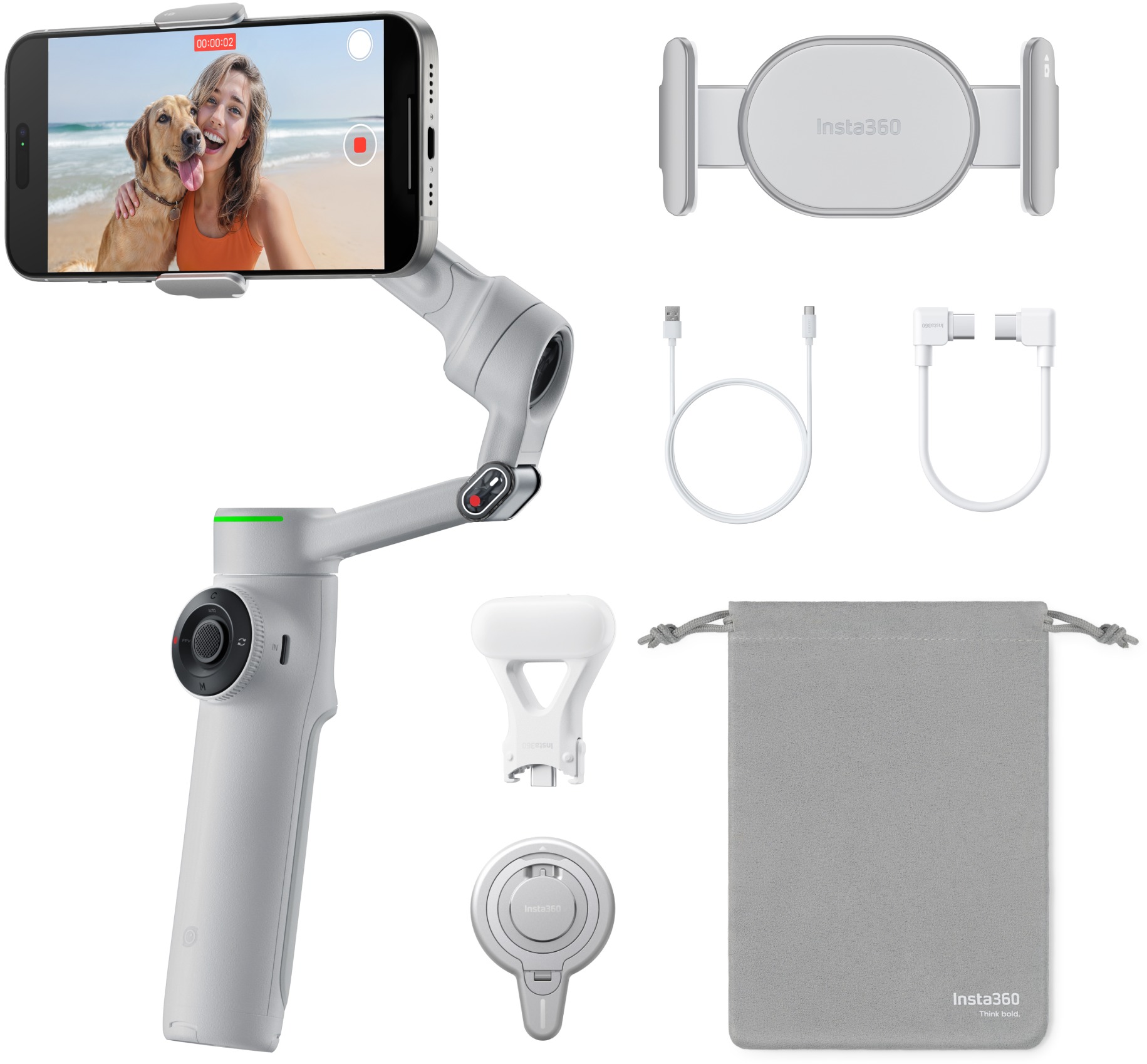 Insta360 Flow 2 Pro Creator Bundle/Stone Gray