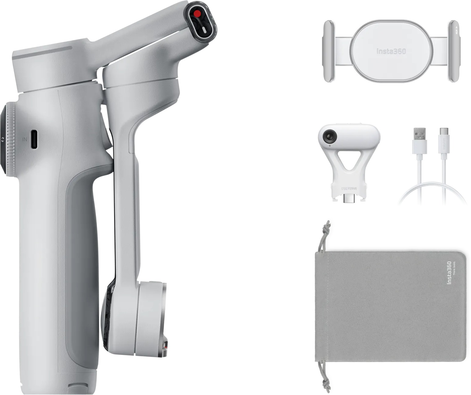 Insta360 Flow 2 Pre AI Tracker Bundle/ Stone Gray