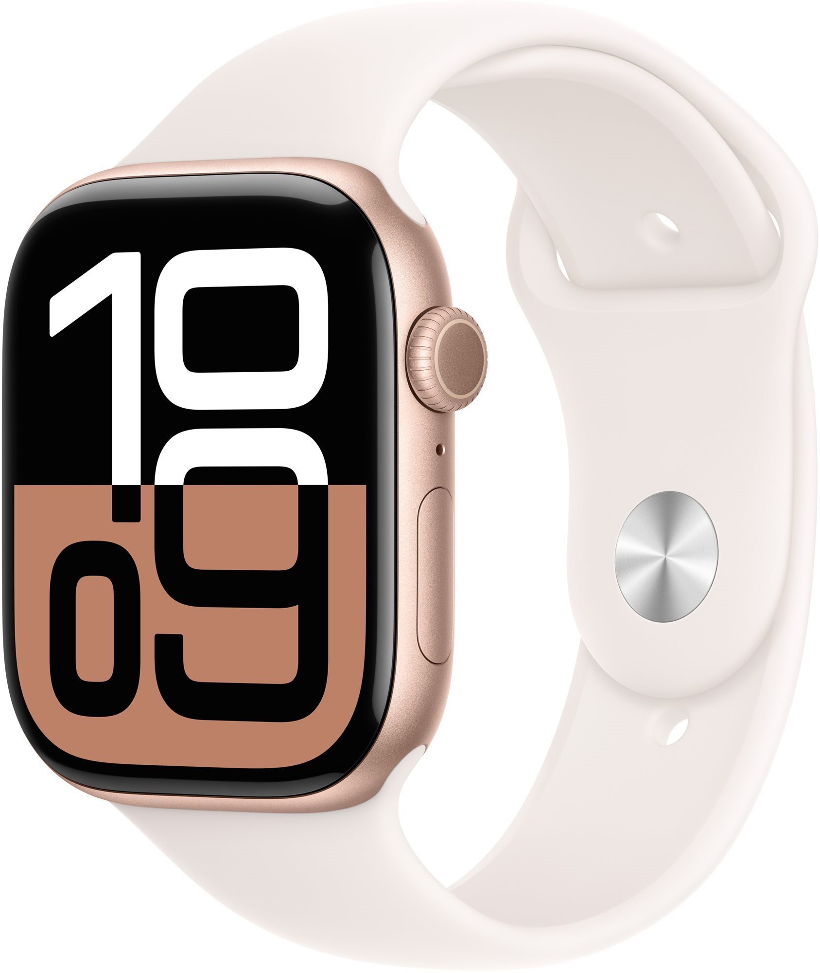 Apple Watch Series 10 46 mm Cellular Ružovo zlatý hliník so svetlo rumenným športovým remienkom – M/L