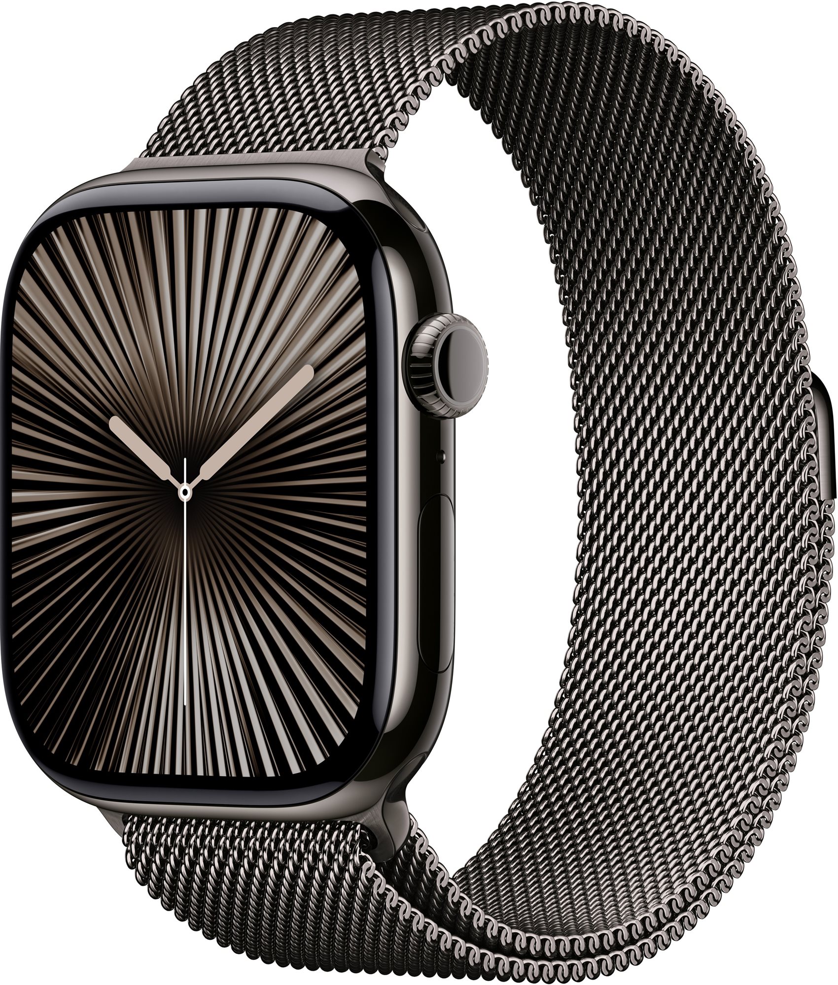 Apple Watch Series 10 46 mm Cellular Bridlicovo sivý titán s bridlicovo sivým milánskym ťahom – S/M