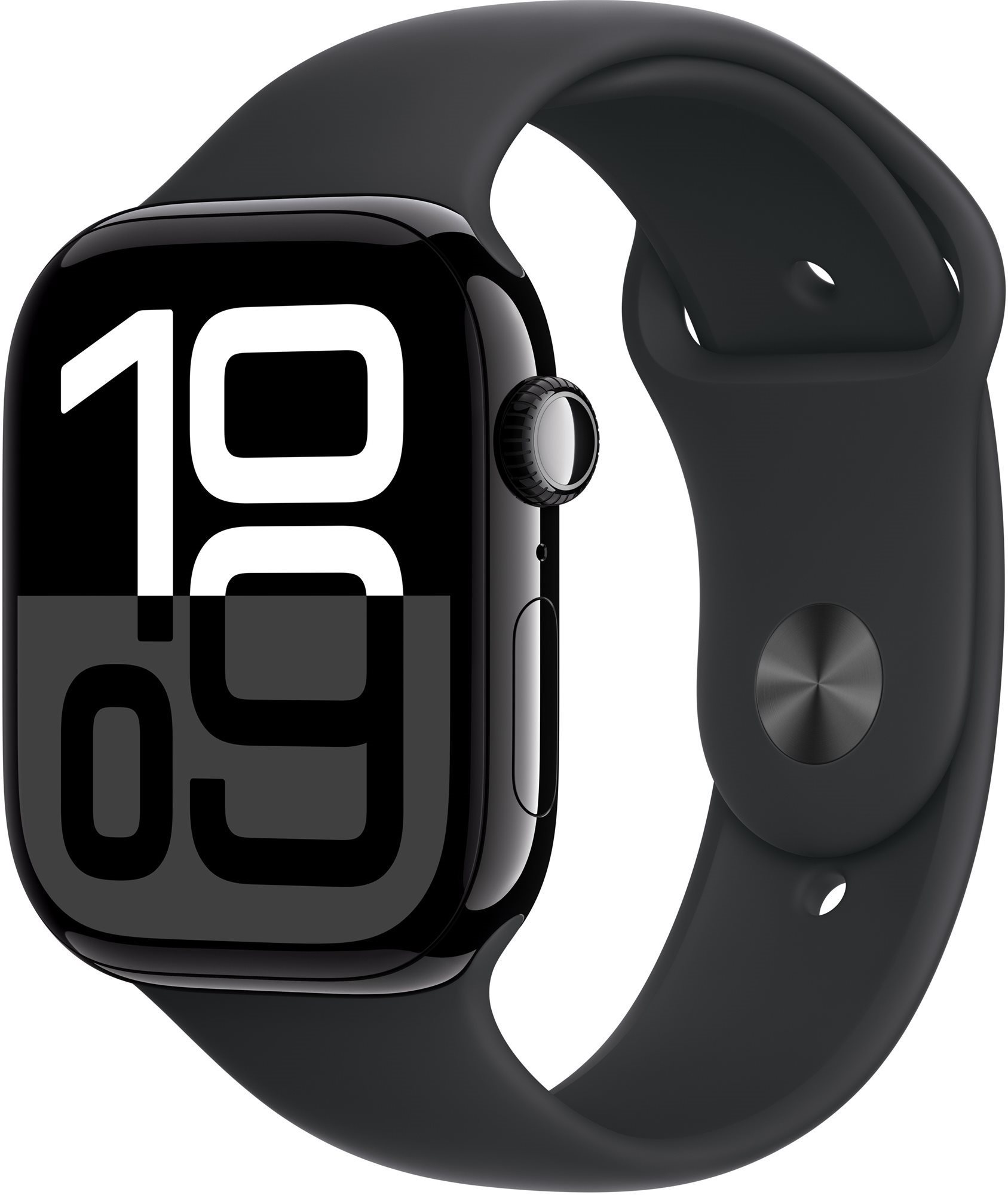 Apple Watch Series 10 46 mm Cellular Klavírne čierny hliník s čiernym športovým remienkom – S/M