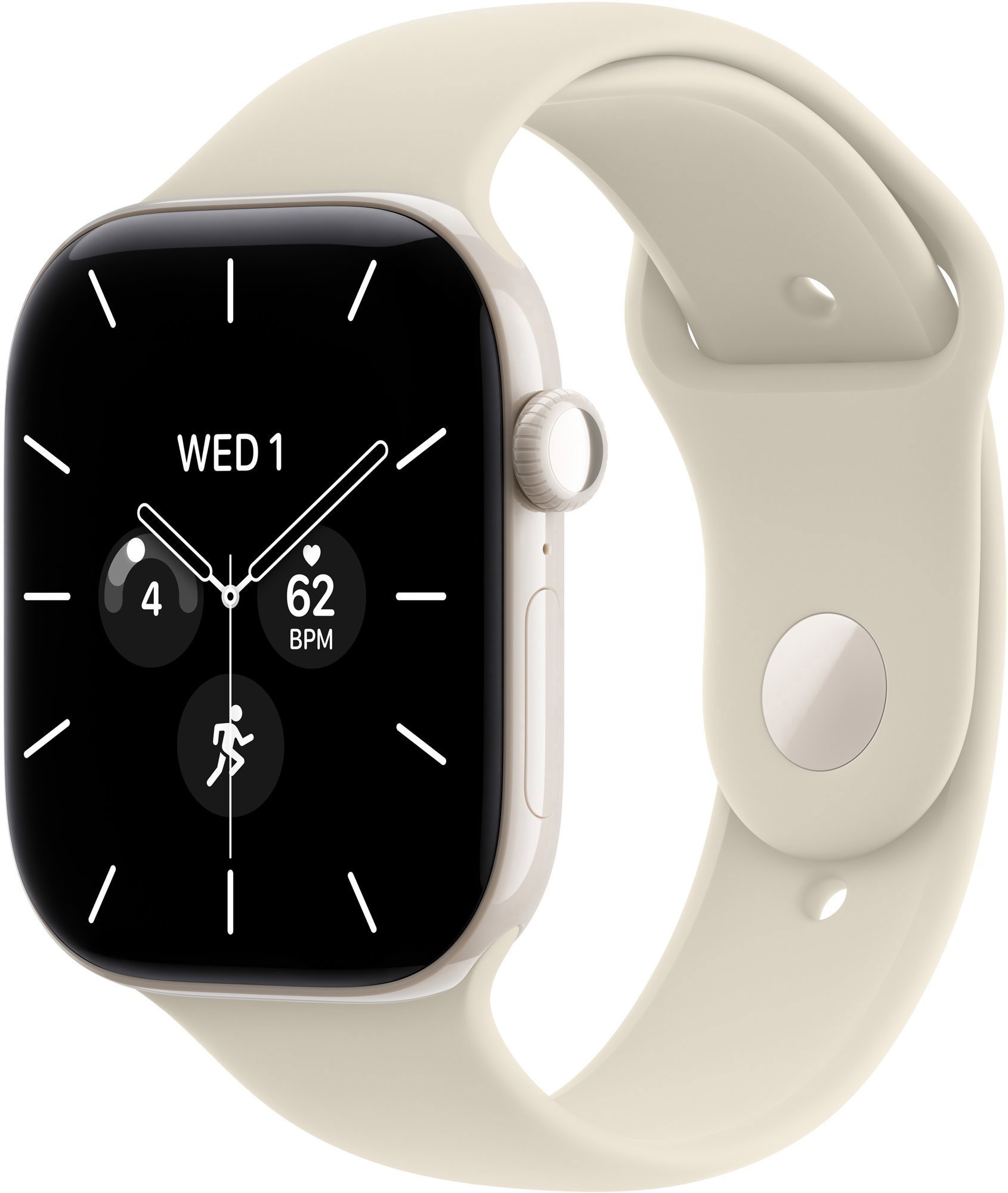 Apple Watch Series 12 Cellular 46 mm Pearl White Ceramic with Sand Sport Band – S/M