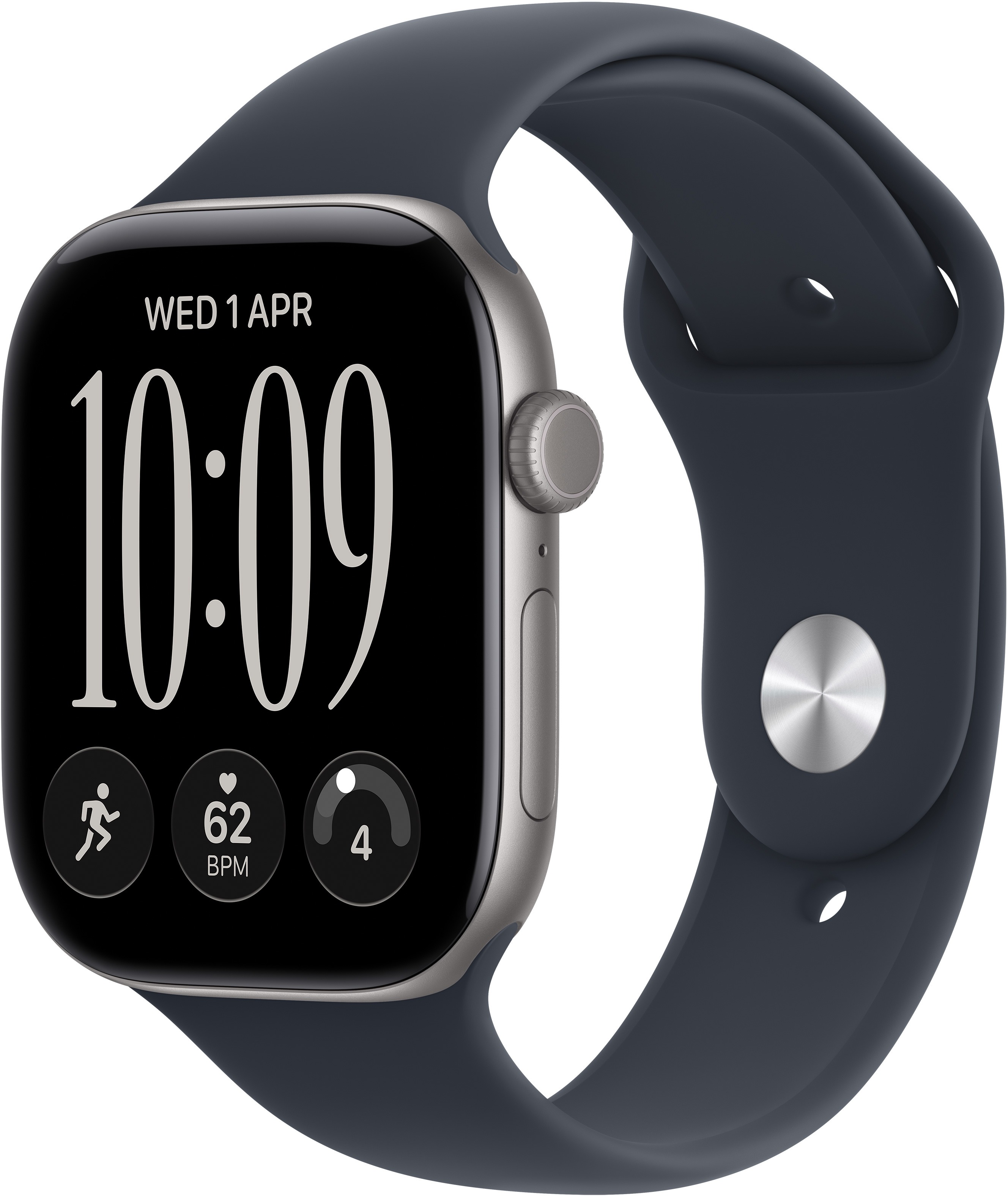 Apple Watch Series 12 46 mm Space Gray Aluminum with Navy Sport Band – M/L