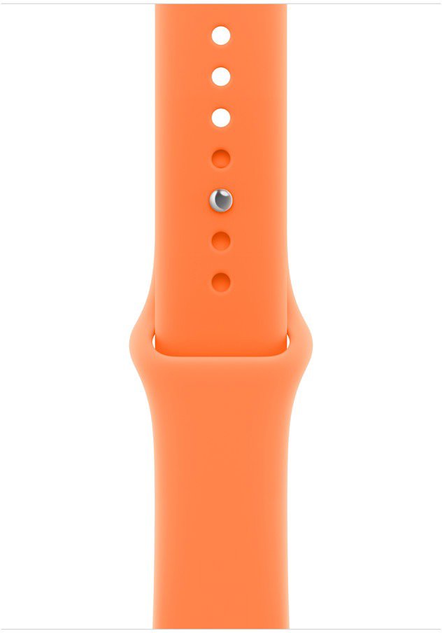 Apple Watch 46 mm mandarínkový športový remienok – S/M