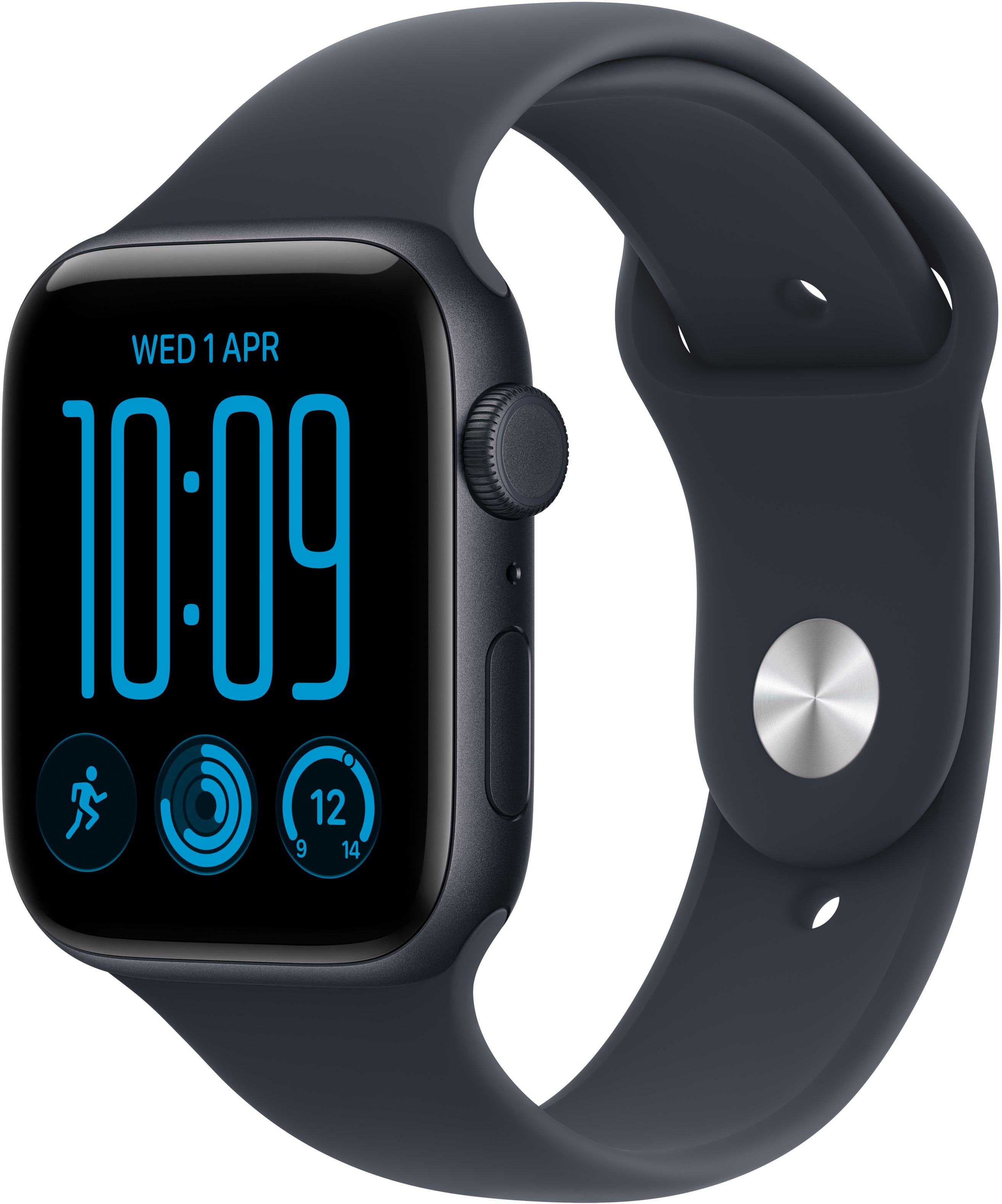 Apple Watch SE 3 Cellular 40 mm Midnight Aluminium Case with Navy Blue Sport Band – S/M