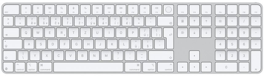 Apple Magic Keyboard 2024 s Touch ID, biele klávesy – SK