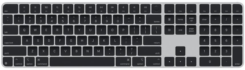 Apple Magic Keyboard 2024 s Touch ID, čierne klávesy – US