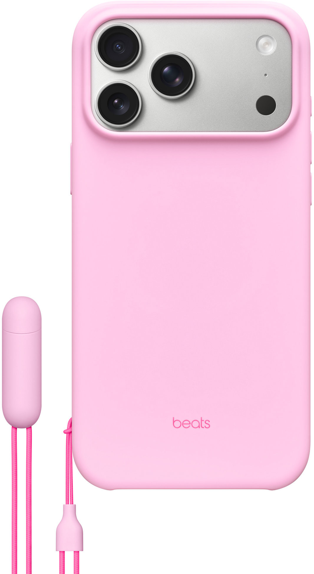 iPhone Kryt Beats so stojanom na iPhone 17 Pro Max s MagSafe a ovládačom fotoaparátu okruhliakovo ružový