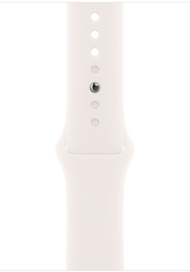 Apple Watch 46 mm svetlo červený športový remienok – S/M
