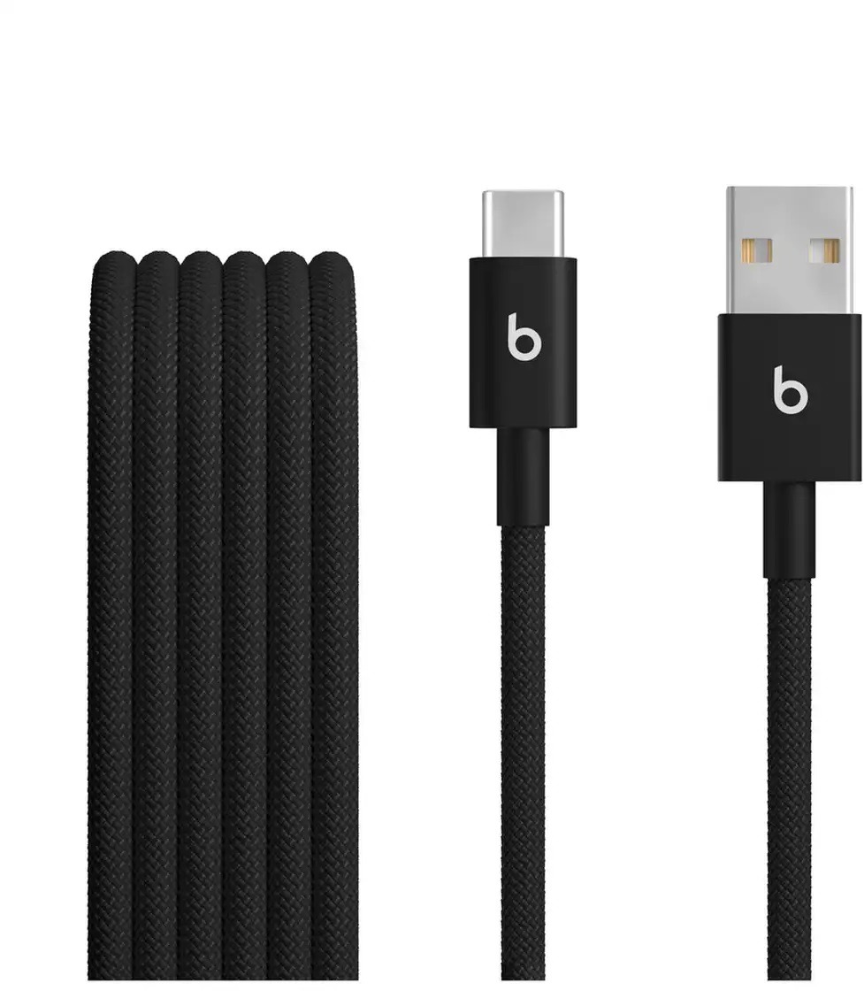 Apple Beats USB-A na USB-C Woven Cables (1.5m) - Bolt Black (2-Pack)
