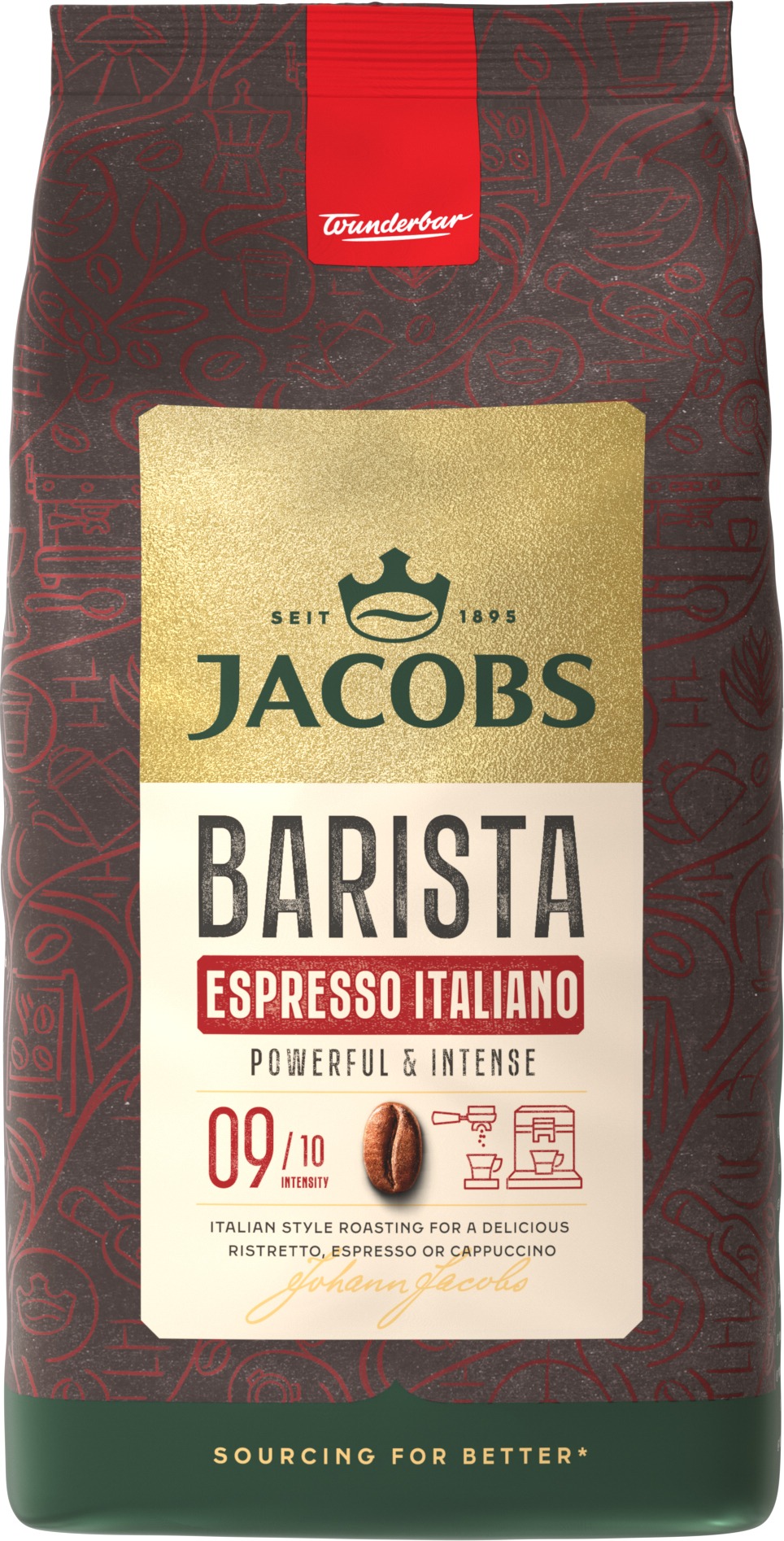 Jacobs Barista Espresso Italiano Zrnková Káva 1000 g