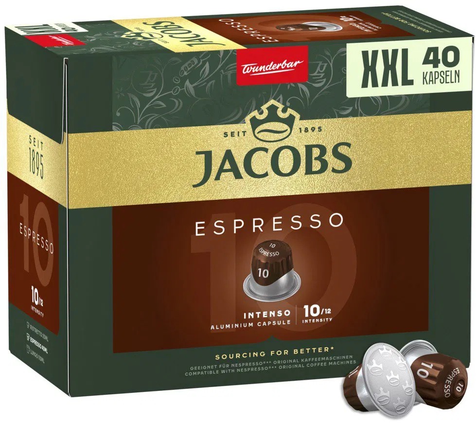 Jacobs Espresso Intens intenzita 10, 40 ks kapsúl