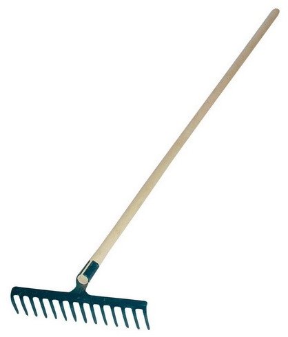 JAD TOOLS Hrable železné, 16 zubov, s násadou 150 cm