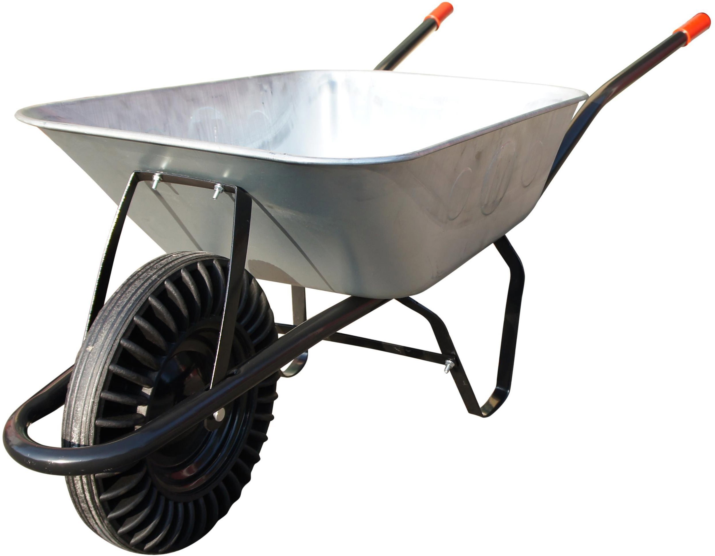 J.A.D. TOOLS fúrik stavebný 80 l, plná guma, pevná os, pozinkovaný