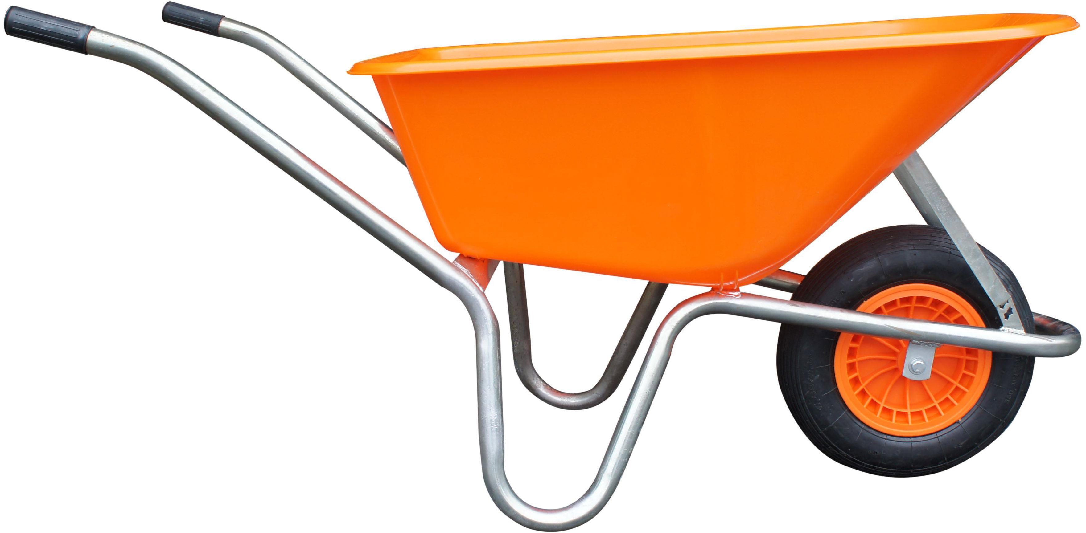 J.A.D. TOOLS Záhradný fúrik Livex 100 l, oranžový