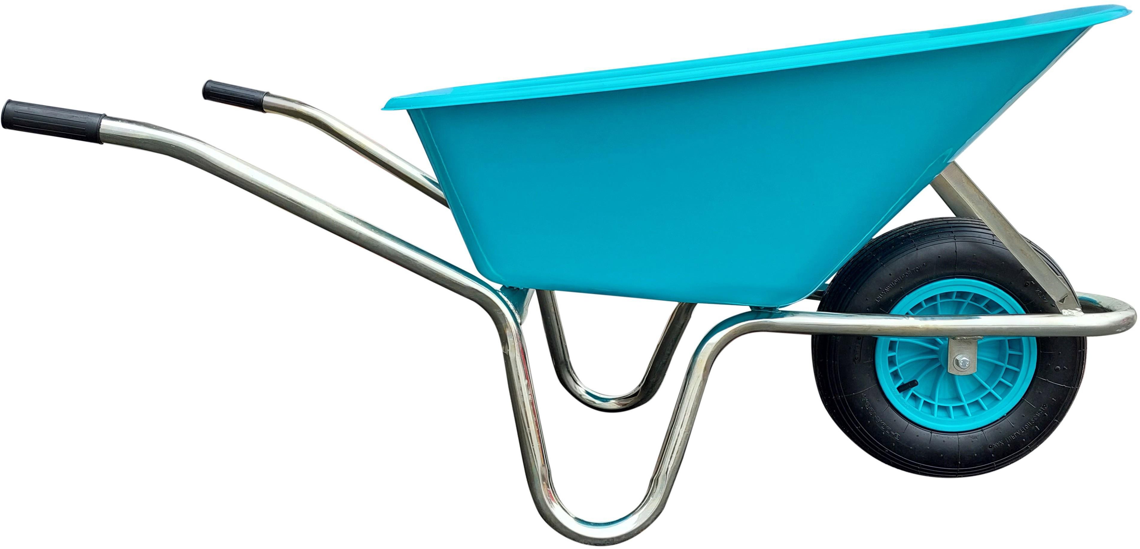 J.A.D. TOOLS Záhradný fúrik Livex 100 l, tyrkysový