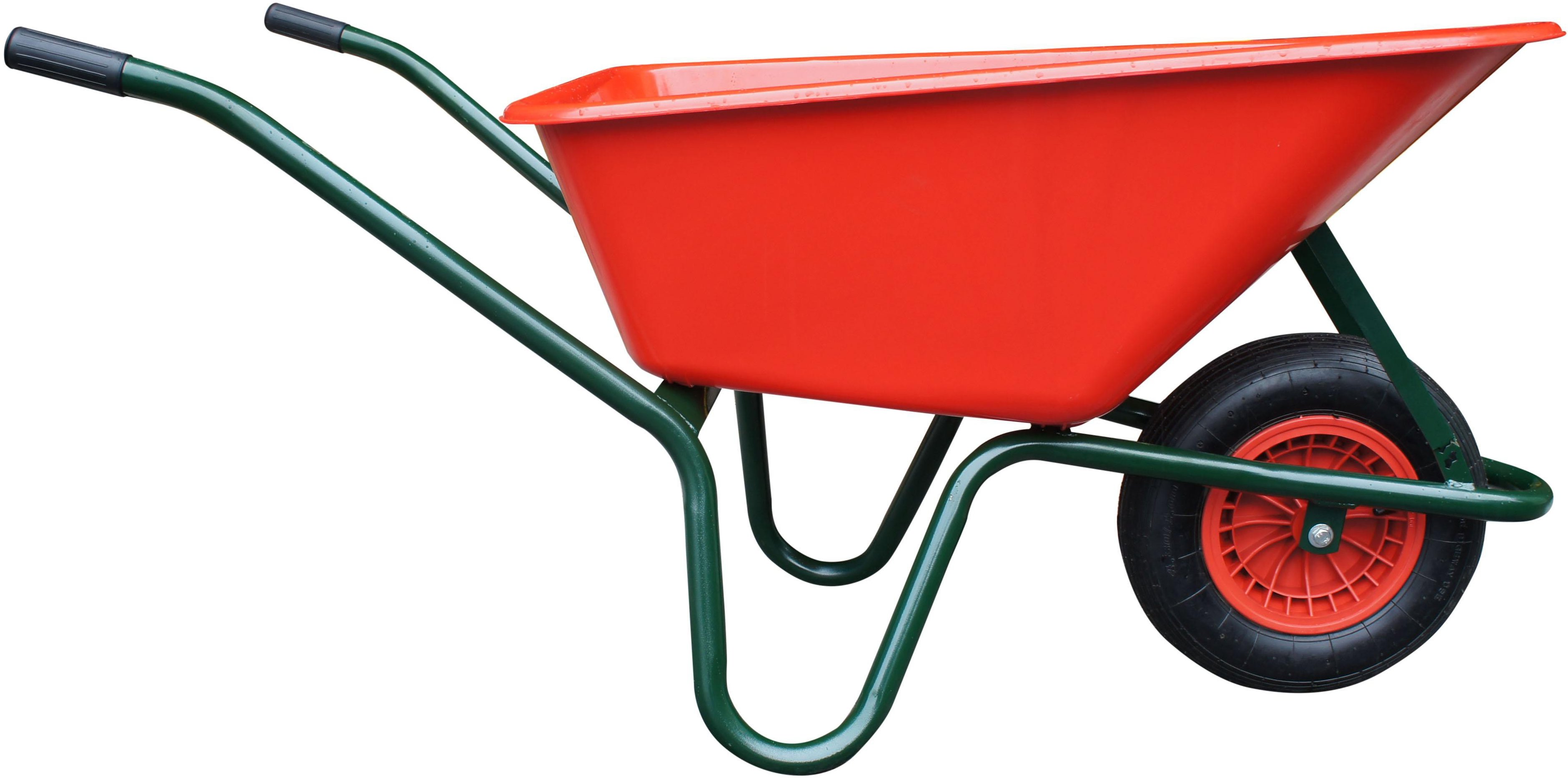 J.A.D. TOOLS Záhradný fúrik Livex 100 l, zelený rám, červený