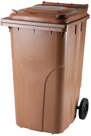 J.A.D. TOOLS Smetná nádoba, hnedá 240 l