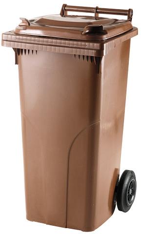 J.A.D. TOOLS Smetná nádoba, hnedá 120 l