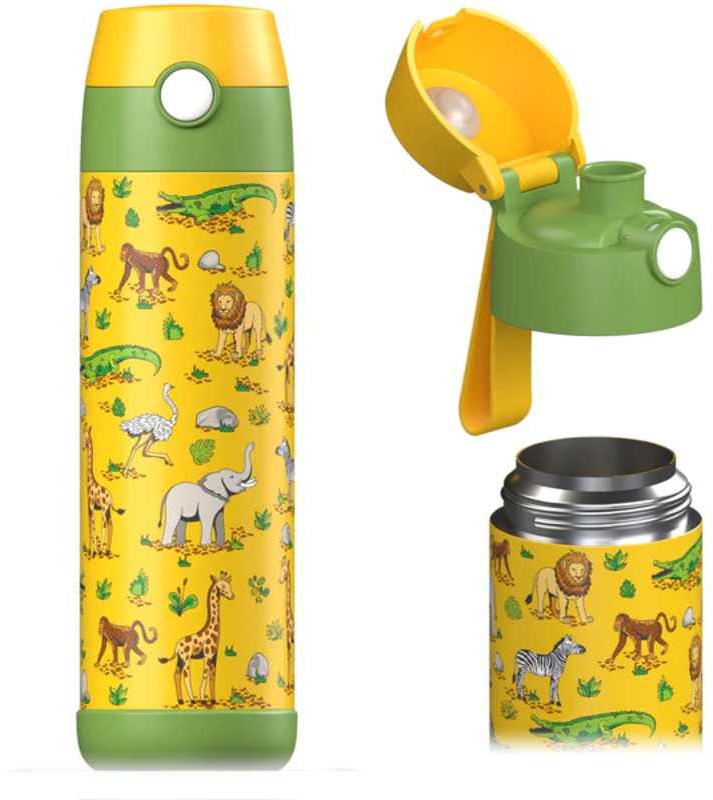 Jarlson Detská nerezová termofľaša MALI Safari 500 ml