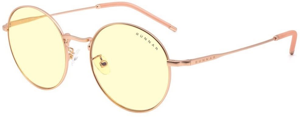GUNNAR Ellipse Rosegold, jantárové sklá