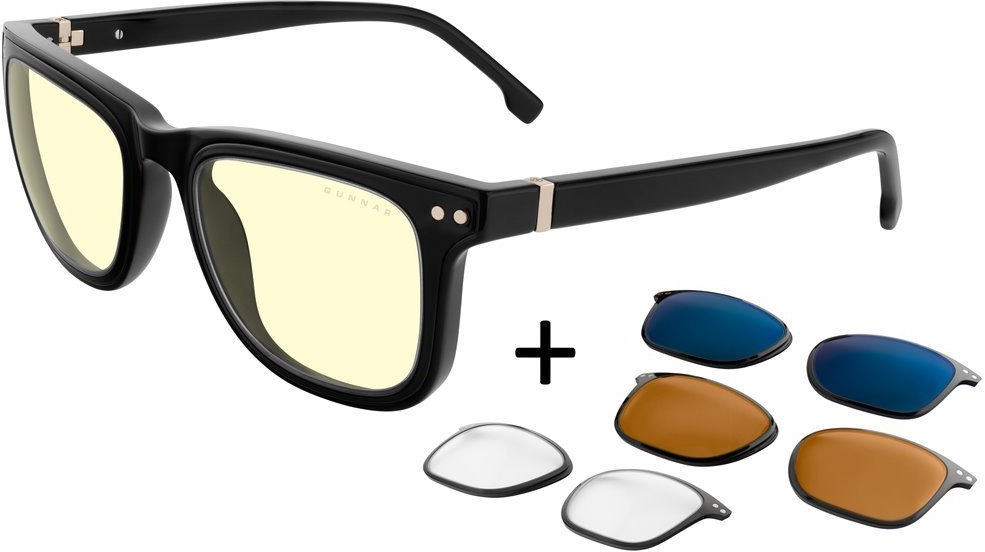 GUNNAR Cupertino Onyx Clear + Amber + Sun + Amber Max