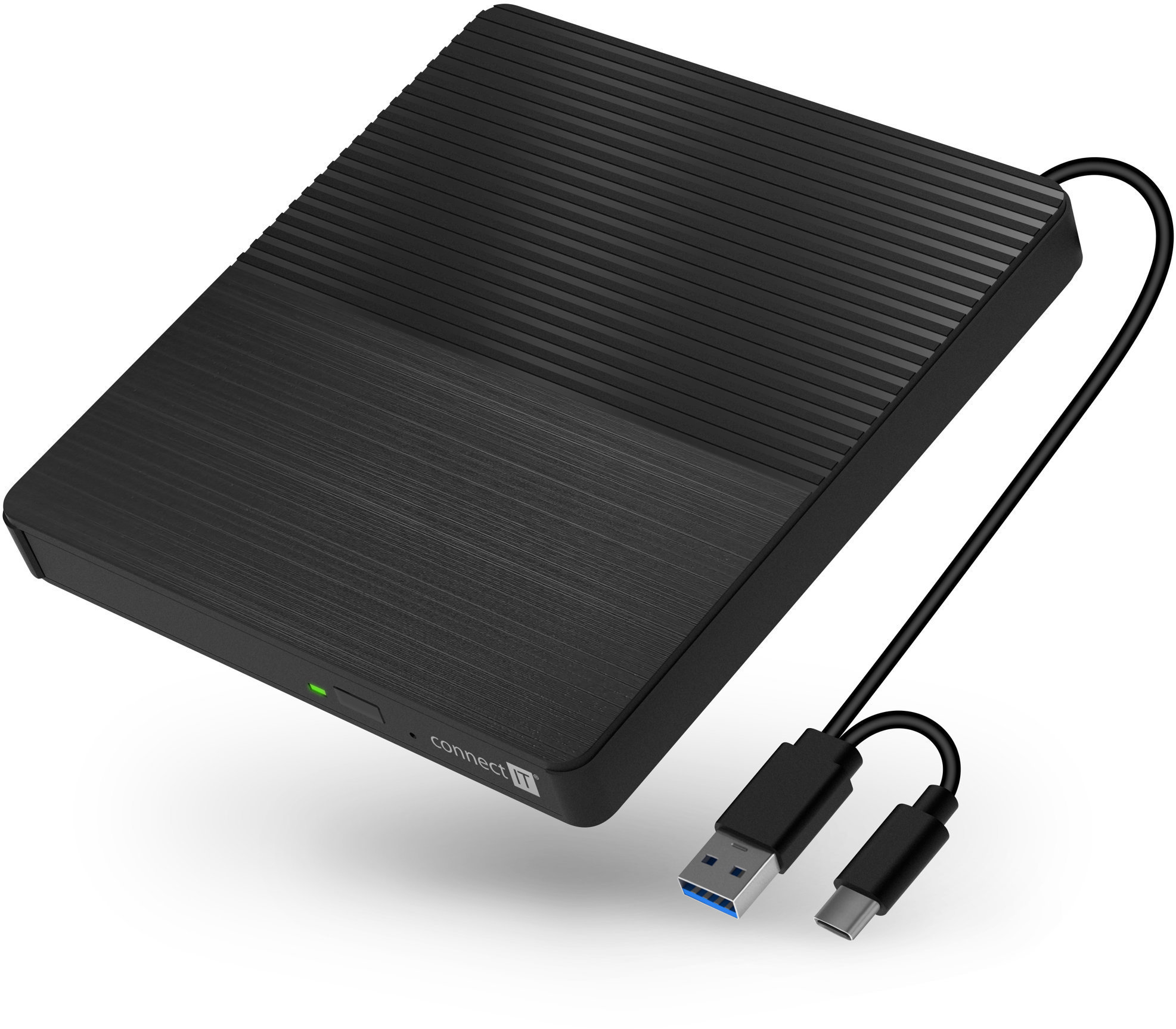 CONNECT IT 3 v 1 SlimDrive + čítačka kariet, USB-C