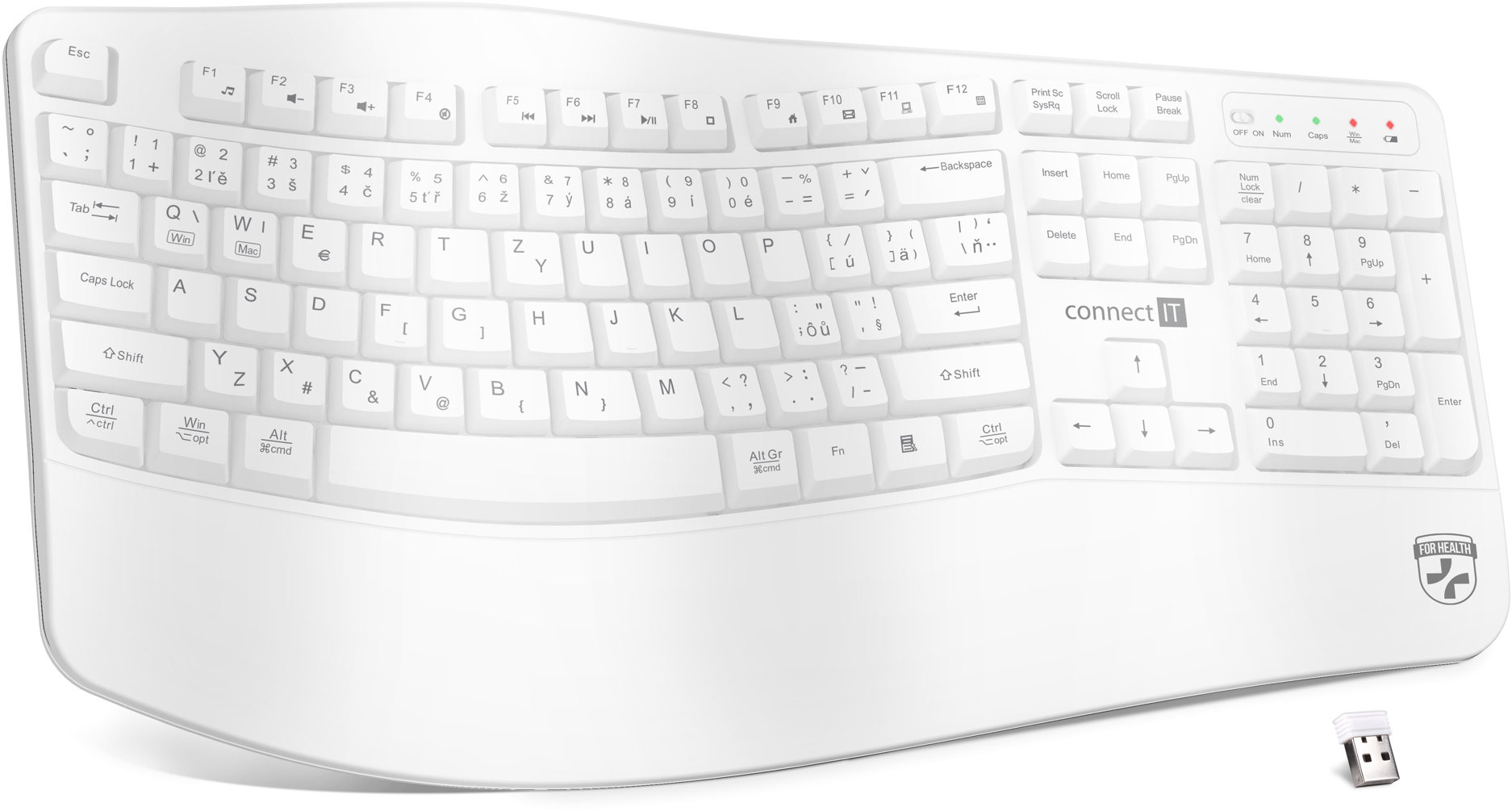 CONNECT IT FOR HEALTH Ergonomická, biela – CZ/SK