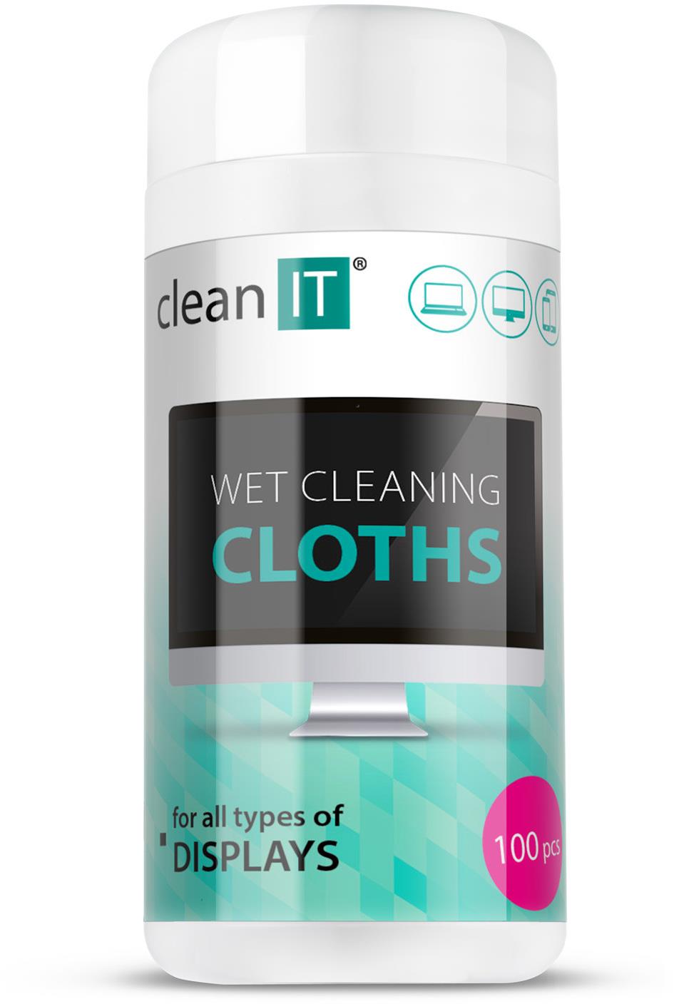 CLEAN IT vlhčené čistiace utierky na obrazovky 100 ks