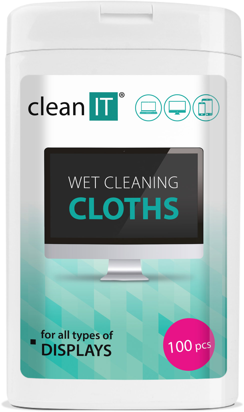 CLEAN IT vlhčené čistiace utierky 100 ks MINI