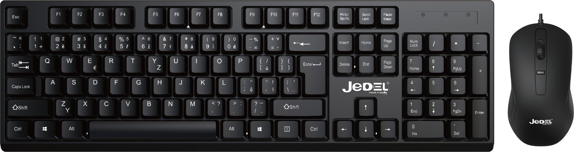JEDEL G19 Wired set, čierna – CZ/SK