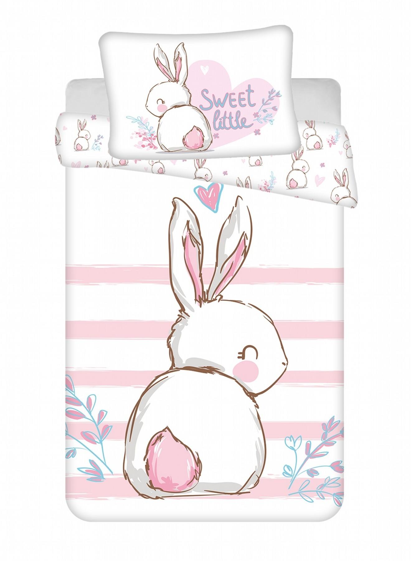 Jerry Fabrics Obliečky do postieľky Králiček Sweet baby 100 × 135, 40 × 60 cm