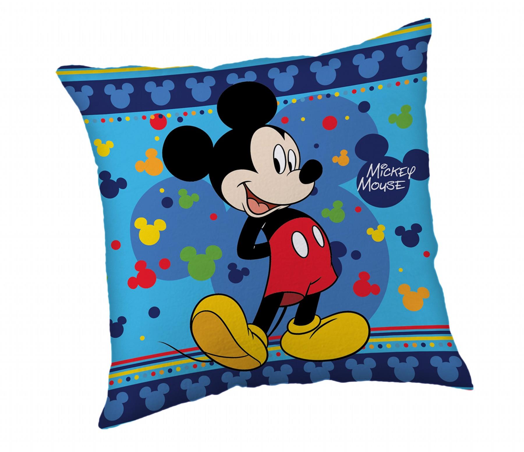 Jerry Fabrics Vankúšik Mickey Blue 40 × 40 cm