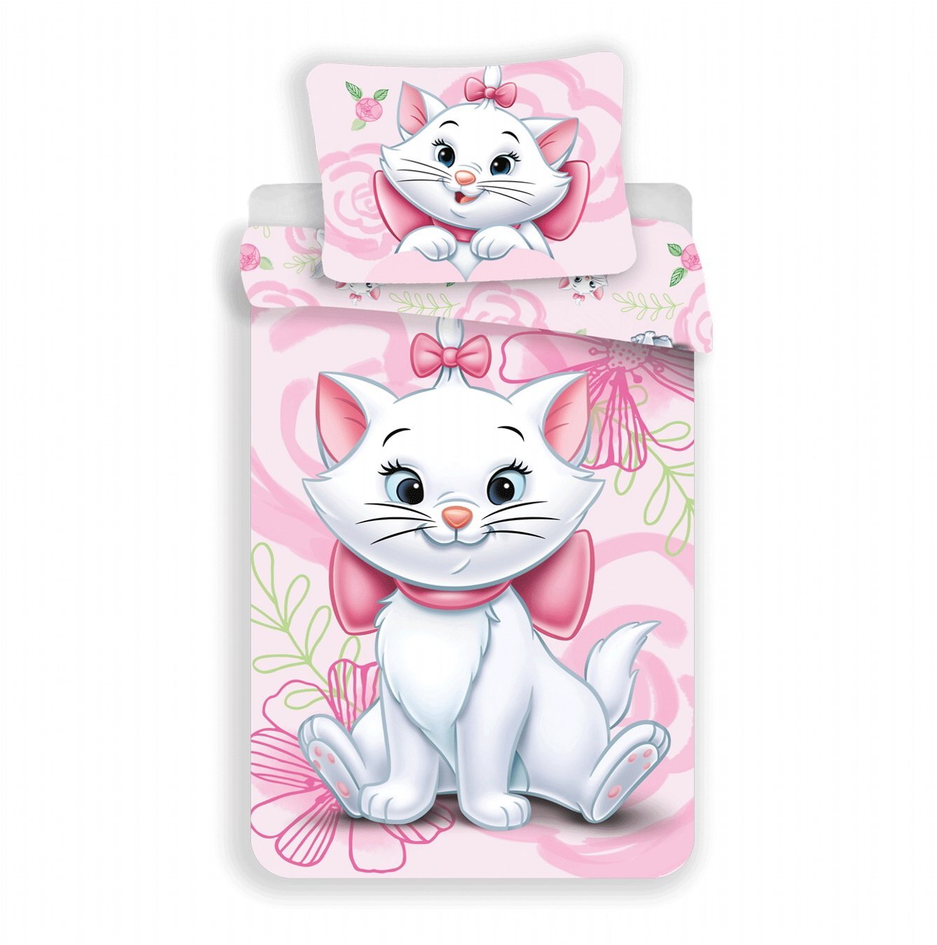 Jerry Fabrics obliečky Marie Cat Pink, 140 × 200 cm, 70 × 90 cm