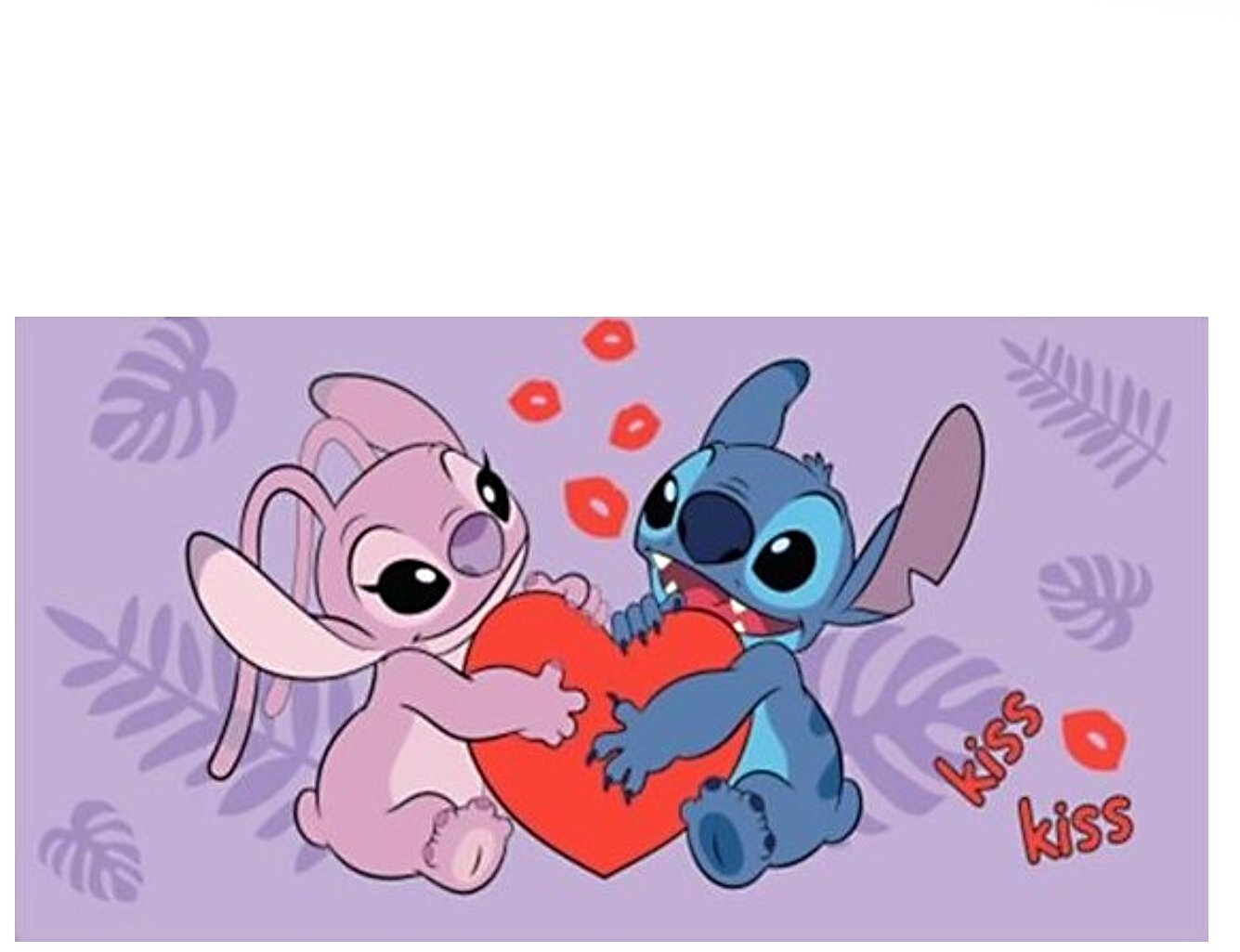 Jerry Fabrics Osuška Lilo a Stitch Kiss 70 × 140 cm