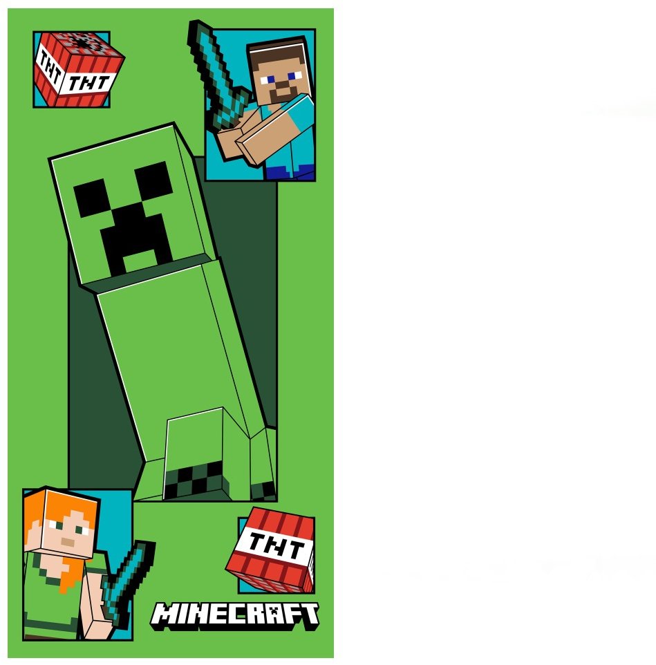 Jerry Fabrics Osuška Minecraft Creeper Coming 70 × 140 cm