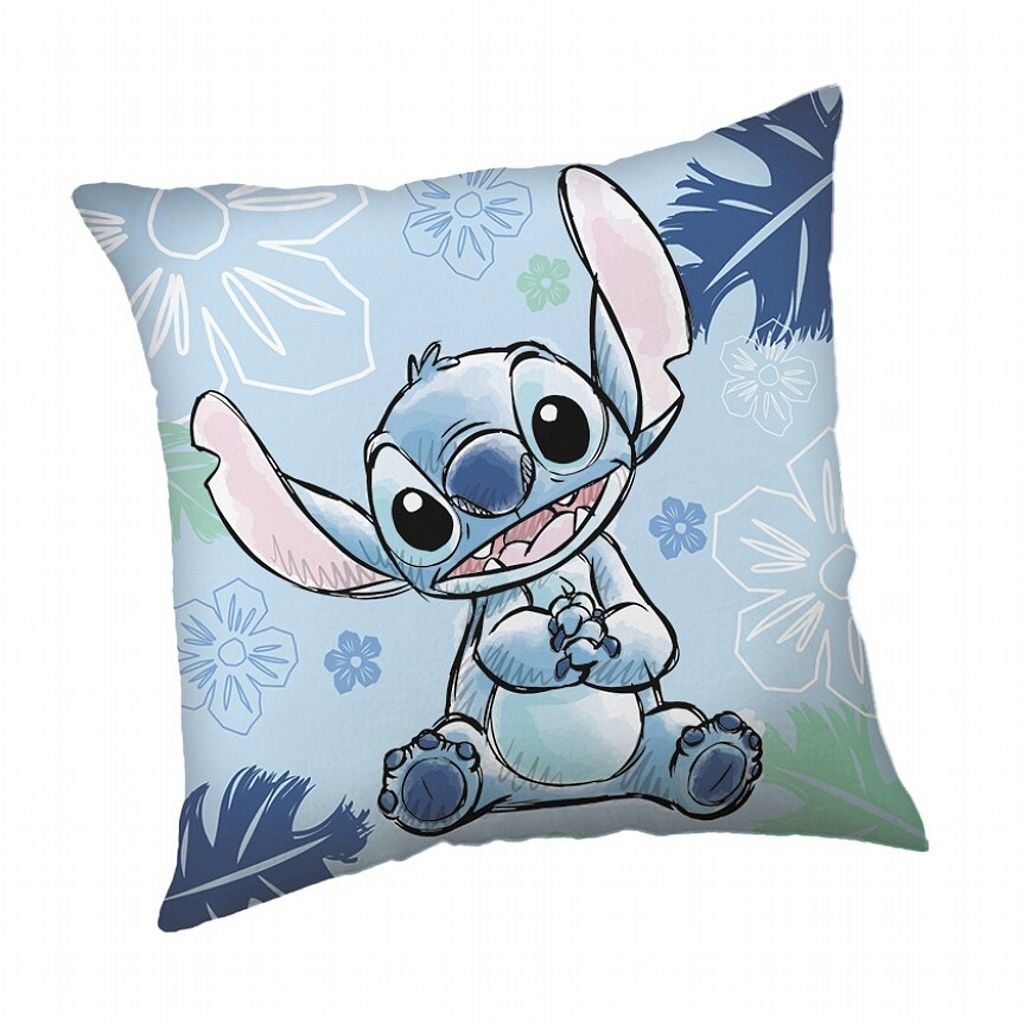 Jerry Fabrics Vankúšik Lilo a Stitch 40 × 40 cm Blue