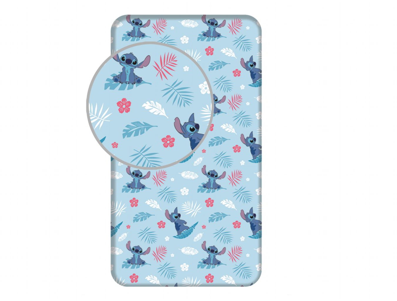 Jerry Fabrics Plachta na posteľ Lilo and Stitch Blue 90 × 200 × 25 cm