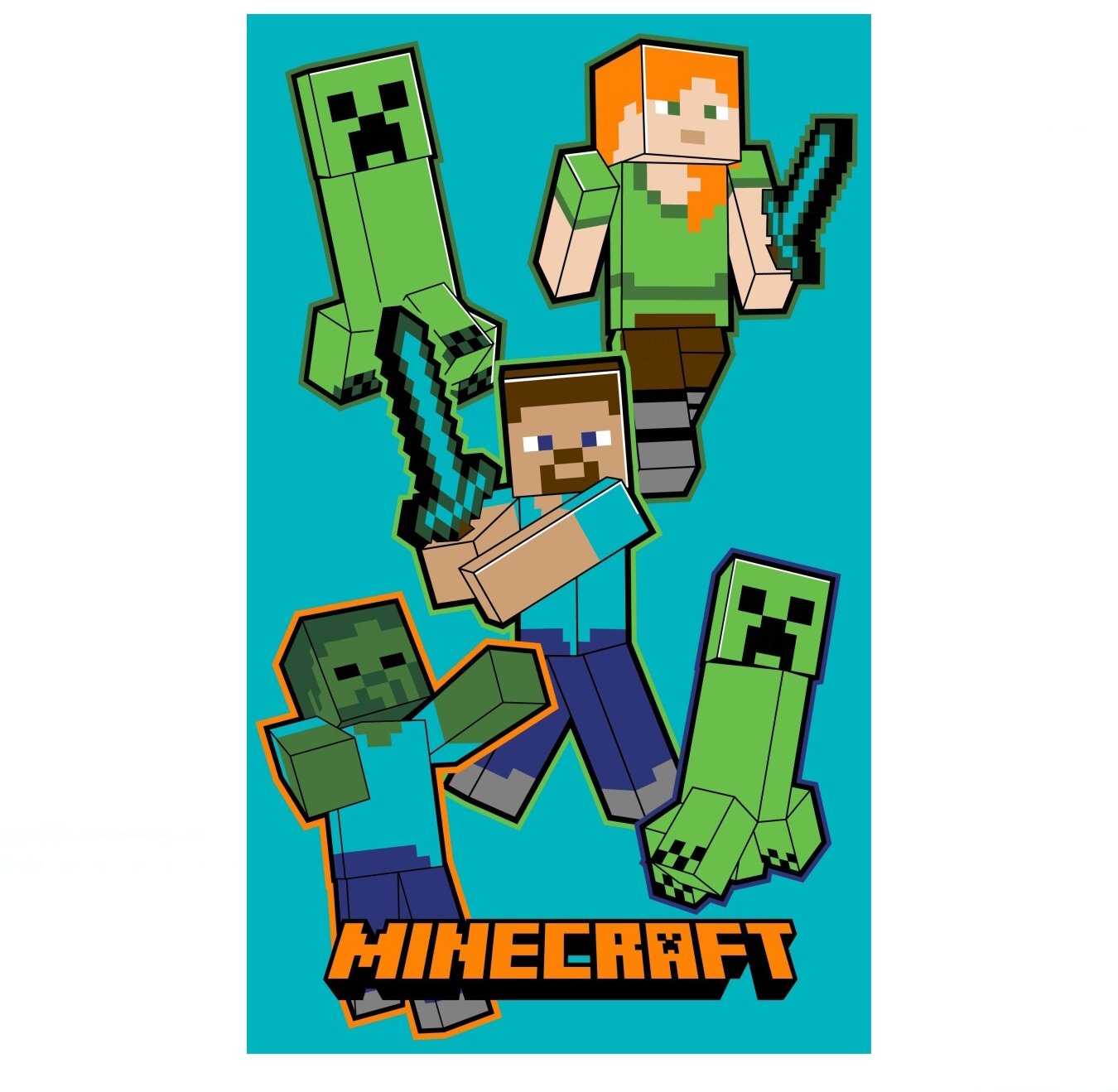 Jerry Fabrics Detský uterák Minecraft Crawler 30 × 50 cm