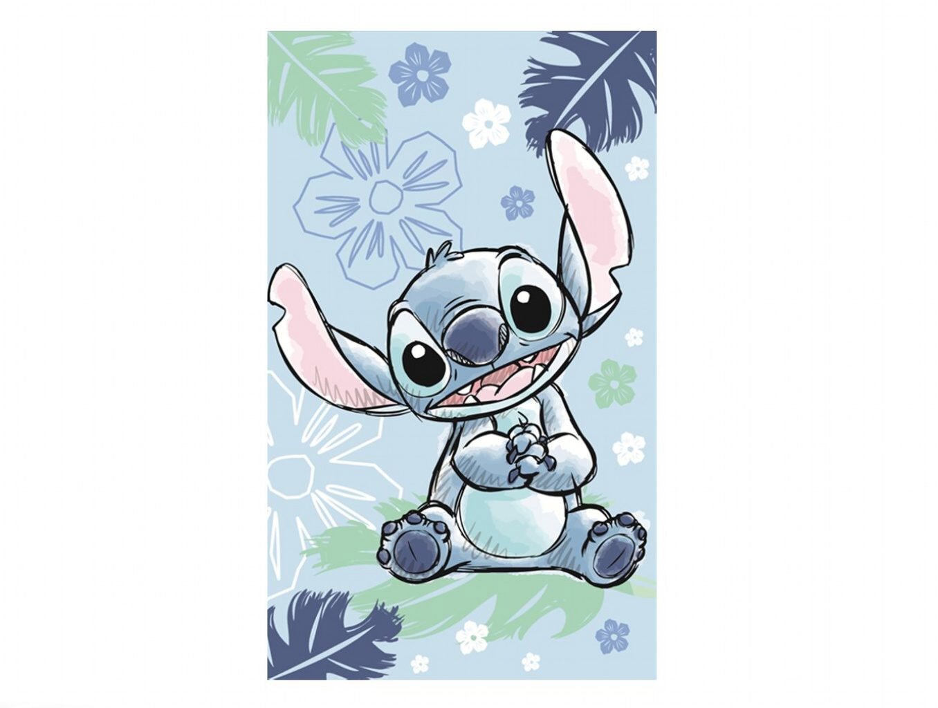 Jerry Fabrics Detský uterák Lilo a Stitch Ohana blue 30 × 50 cm