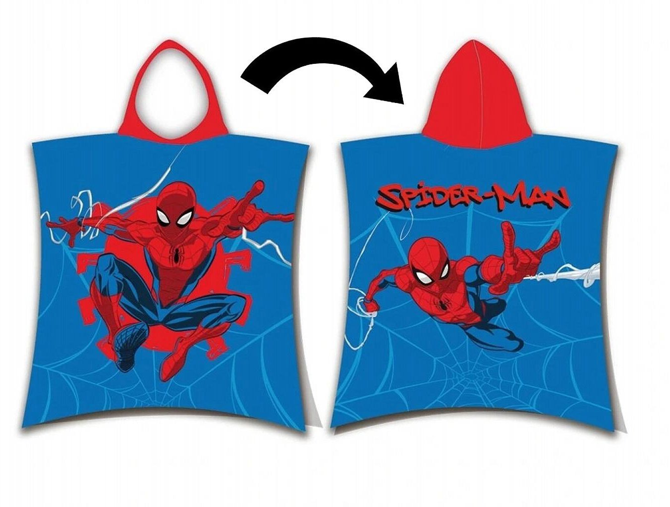 Jerry Fabrics Pončo Spiderman Webshot 50 × 115 cm