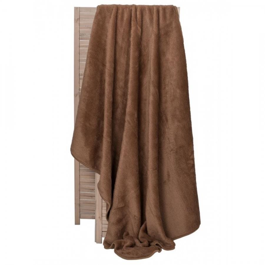 Deka francúzska z ovčej vlny Merino jednovrstvová hnedá (camel) – 200 × 220 cm