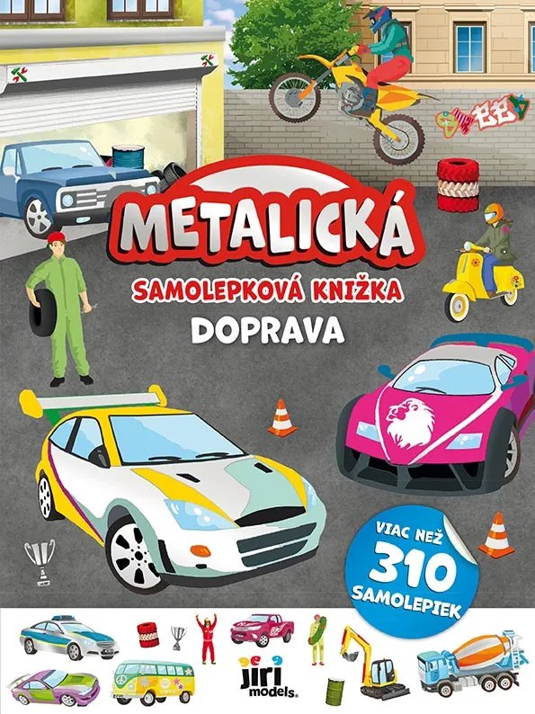 Metalická samolepková knižka Doprava