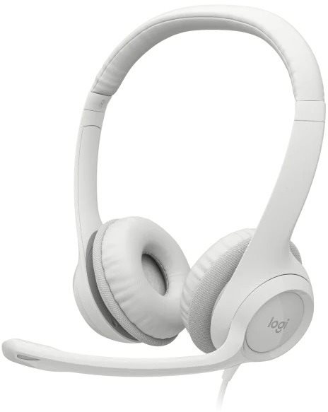Logitech USB Headset H390 biely
